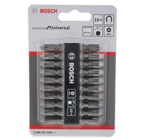 Bosch Screwdriver Bits 2608521039 Phillips PH2 Double Ended 65mm Pack of 10