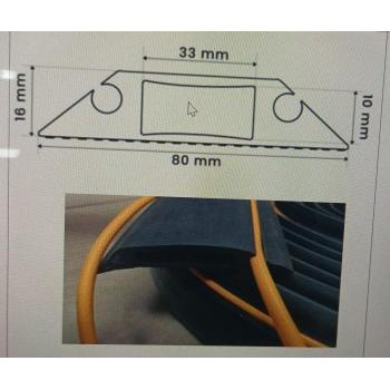 Cable Cord Cover 16x80x33x10 mm 10 mtr Black