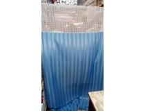 Curtain Polyster With Hooks 15x7 Feet Blue