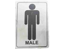 Male Sign Plate Stainless Steel 304 6 X 4 Inch Thickness 0.8 MM