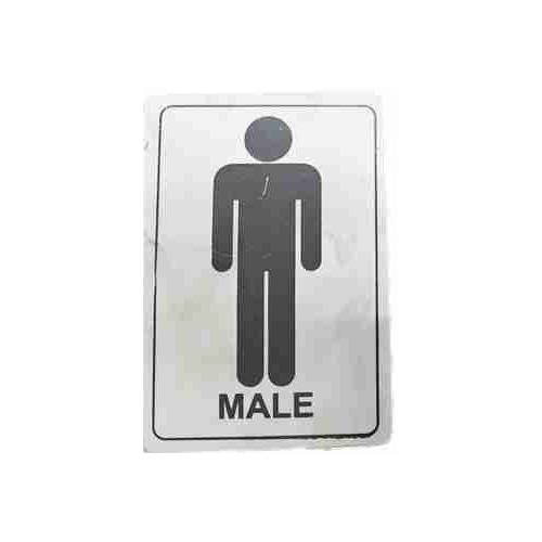 Male Sign Plate Stainless Steel 304 6 X 4 Inch Thickness 0.8 MM