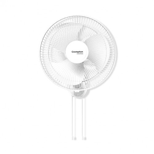 Crompton Wall Fan High Speed 400 MM Silent Operation Wall Fan Power Input 125W 2100 RPM Air Delivery 105CMM White