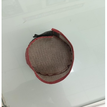 Detector Blank Cap with Strip Leather Size Radius 5 cm Depth 4 cm Leather Clothes