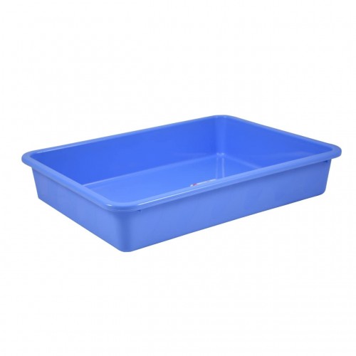 Tray Rectangular Unbreakable Plastic Large Size 300g 45x32x9 cm Blue