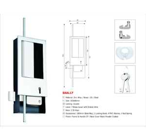 Lock 2 Key Cabinet Flat Steel
