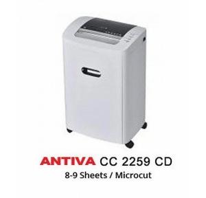 Antiva Shredder CC 2259 CD 350x250x535mm Cross Cut Shred Paper 2X15mm Capacity 70gsm A4 Size 8-9 sheets/Microcut