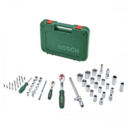 Bosch Ratchet Set 1600A02Z9G High Torque 1/2 inch and 1/4 inch Drive Pack of 57