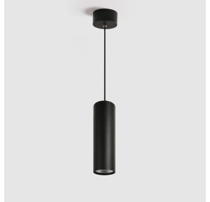 Legero Downlighter 3424080061 Tubo LED Suspended 8W 4000K Natural White Dia 63mm Height 185mm Finish Black