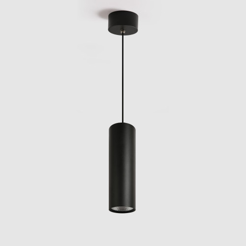 Legero Downlighter 3424080061 Tubo LED Suspended 8W 4000K Natural White Dia 63mm Height 185mm Finish Black