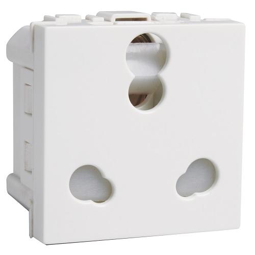 Havells Coral  Shuttered Socket AHLKCXW251 10-25A 3 Pin Pack of 10