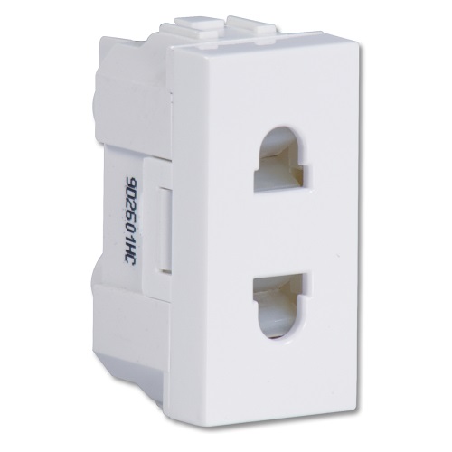 Havells Coral 6A 2 Pin Shuttered Socket