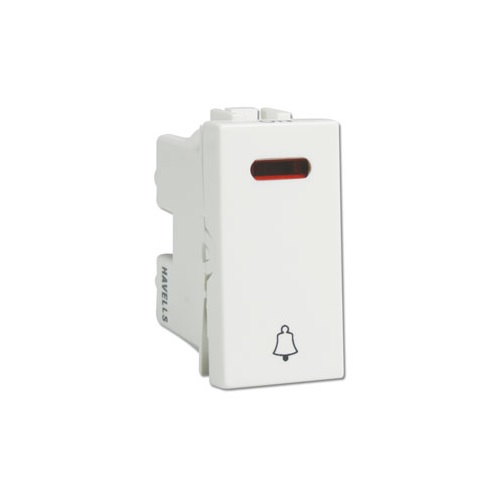 Havells Coral 6 A Bell Push with Ind.