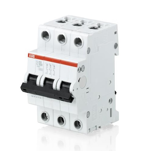 ABB S200 80A 3P C-Curve MCB, 2CDS253001R0804
