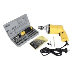 Buildskill BED1100 Electric Drill 10 mm + BMS1100 41 pcs Screwdriver + Bits