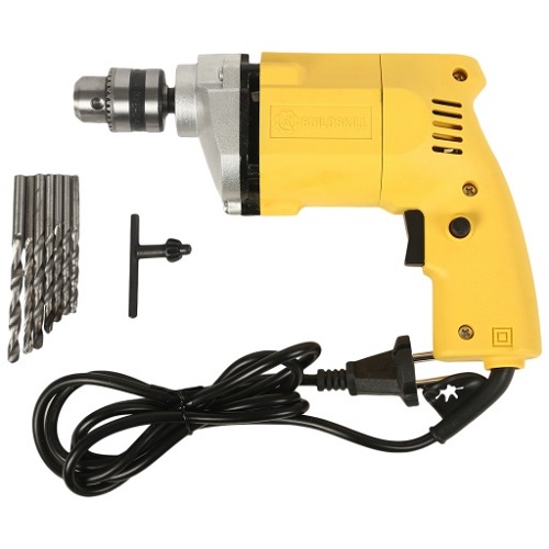 Buildskill BED1100 Electric Drill 10 mm, 300 W, 2600 rpm + 6 HSS + 1 Masonary Bit