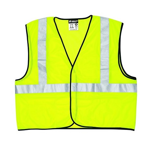 Fluorescent Jacket with 2 Inch Reflect Strip, Lime
