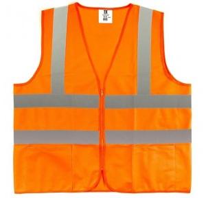 Fluorescent Jacket with 2 Inch Reflect Strip, Orange