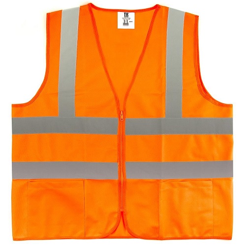 Fluorescent Jacket with 2 Inch Reflect Strip, Orange