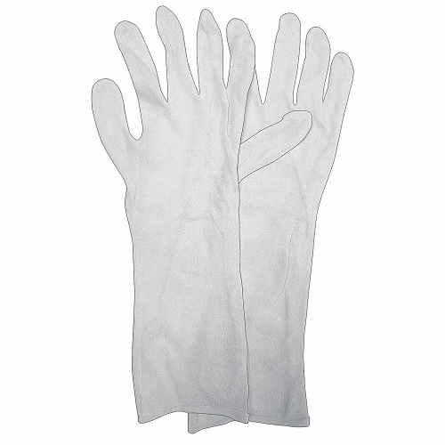 white full hand gloves