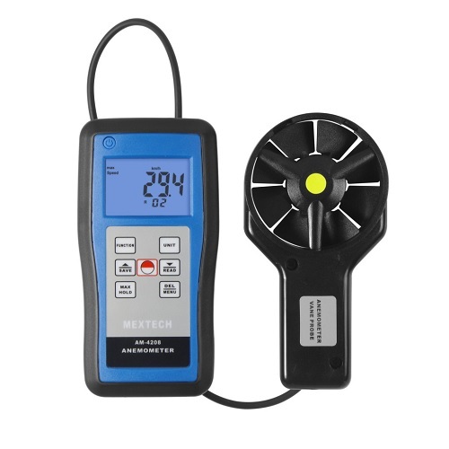 Mextech AM-4208 (Range 0.4-45.0 m/s) Digital Anemometer