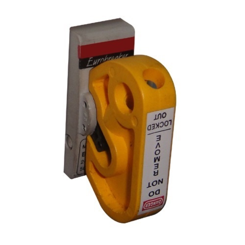 KRM Mini Circuit Breaker Lockout With Normal Screw, Yellow, KRM-MCBL-Y