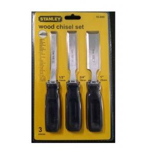 Stanley Wood Chisel Set 3 Pcs (Black), 16-089