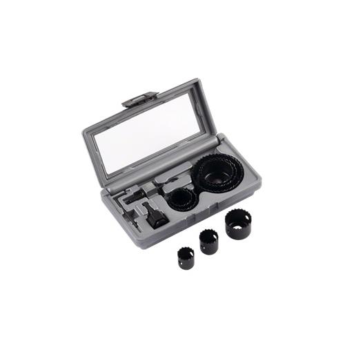 Bosch Holesaw Set 11 Pcs 2607019450 8 Hole Cutters With Hardened Teeth Used For Drilling in Wood 2 Adapters With 8 MM and 1/4 Inch Holder Matching Hex Key