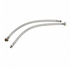Braded Connection Pipe SS 304 1/2 x 24 Inch (One End Nut, One End Nozzle)