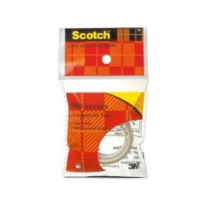 3M Scotch 500 Series Transparent Core Tape, 18 mm x 1 Inch