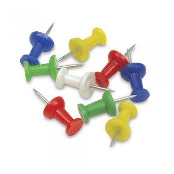 Scholar Push Pins Colored (Pack of 50 Pins)