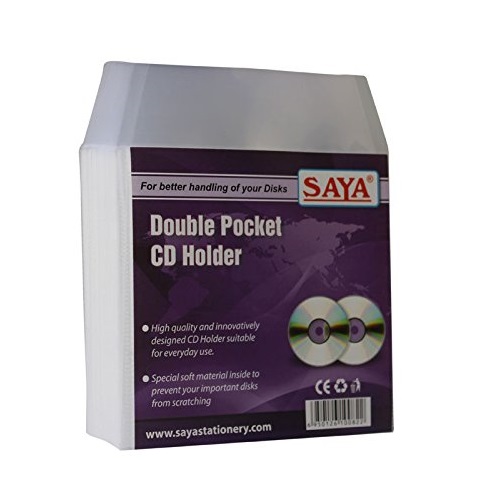 Saya 50 Pcs Double Pocket CD Cover SY-CD02