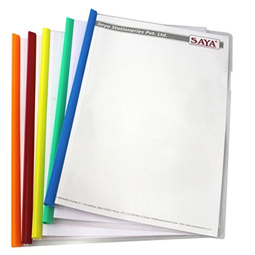 Saya 10 Pcs Semi Clear Slide Bar Strip File Deluxe SY-609