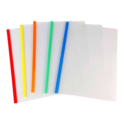 Saya 10 Pcs Clear Slide Bar Strip File Eco - A4 SY-605A