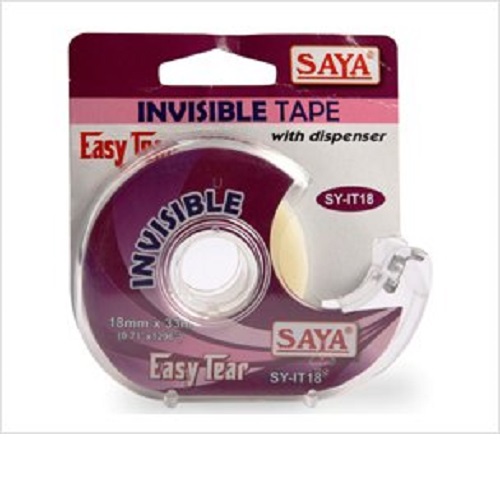Saya Invisible Tape With Dispenser 18mm x 33M SY-IT18