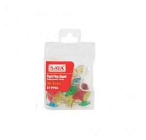 Saya 50 Pcs Push Pins - Clear Transpartent SY-PP53