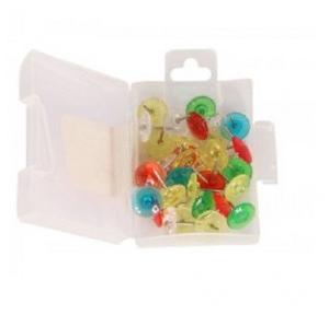 Saya 50 Pcs Push Pins - Transparent Colors SY-PP52