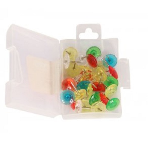 Saya 50 Pcs Push Pins - Transparent Colors SY-PP52