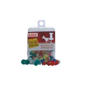 Saya 50 Pcs Push Pins - Soild Color SY-PP51