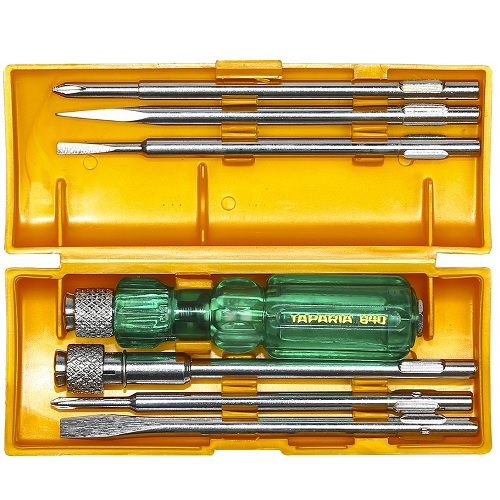 Taparia Screw Driver Set 840 6 Pieces With Neon Bulb