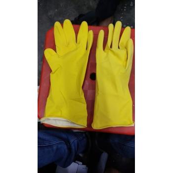 Rubber Hand Gloves 11 inch Yellow  1 Pair