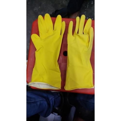 Rubber Hand Gloves 11 Inch Yellow 1 Pair