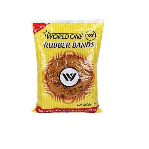 Worldone Rubber Band RR001 50 gm Golden Yellow 32mm