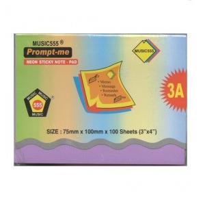 Music555 Sticky Note Pad 3x4 Inch, 100 Sheets