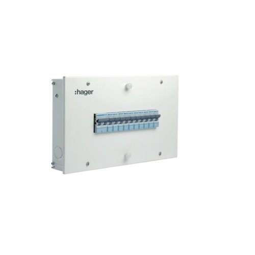 Hager 16M 16W SPN IP30 Single Door DB, VYS16C