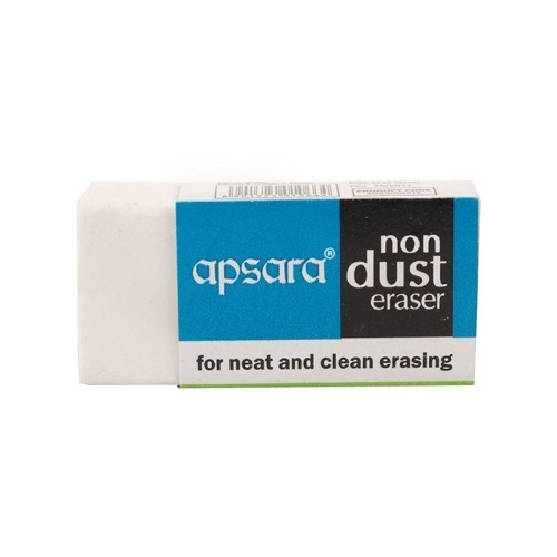 Apsara Non-Dust Regular Eraser (Pack of 5 Pcs)
