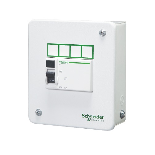 Schneider 4 Way Single Door Distribution Board A9HMES04