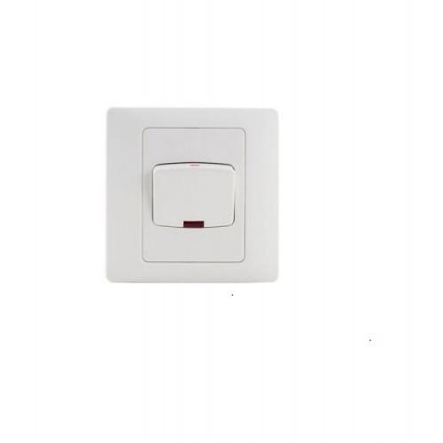 Schneider ZENcelo 20A 1 Gang 2P Switch White With Neon E8431D20-OS