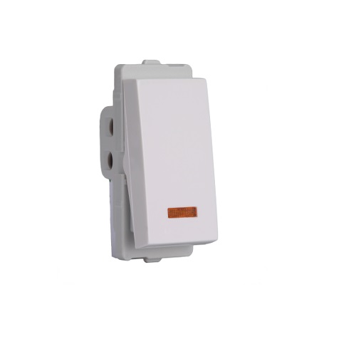 Schneider Livia 10AX 1 Way Switch With Indicator Lamp White P1081