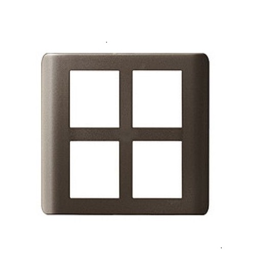 Schneider ZENcelo 8M Grid & 8M Cover Plate-Square Dark Grey IN8408SC(BZ)