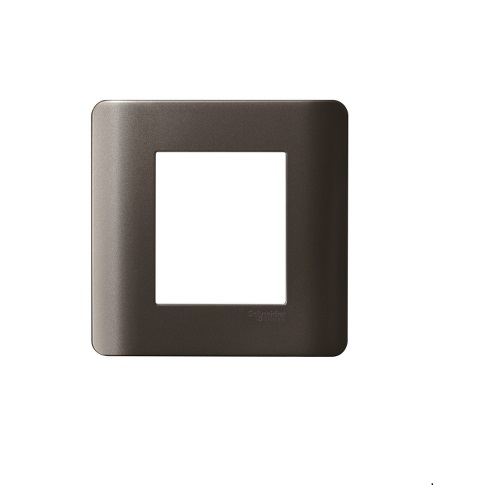 Schneider ZENcelo 2M Grid & 2M Cover Plate Dark Grey IN8402C(BZ)